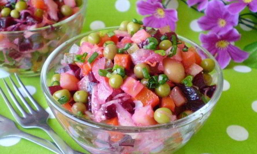 Рецепт винегрет с горошком