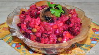 Винегрет с грибами