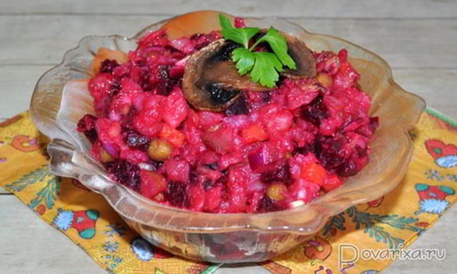 Рецепт винегрет с грибами