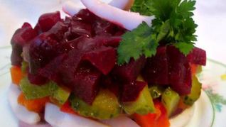 Винегрет с кальмарами