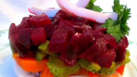 винегрет с кальмарами