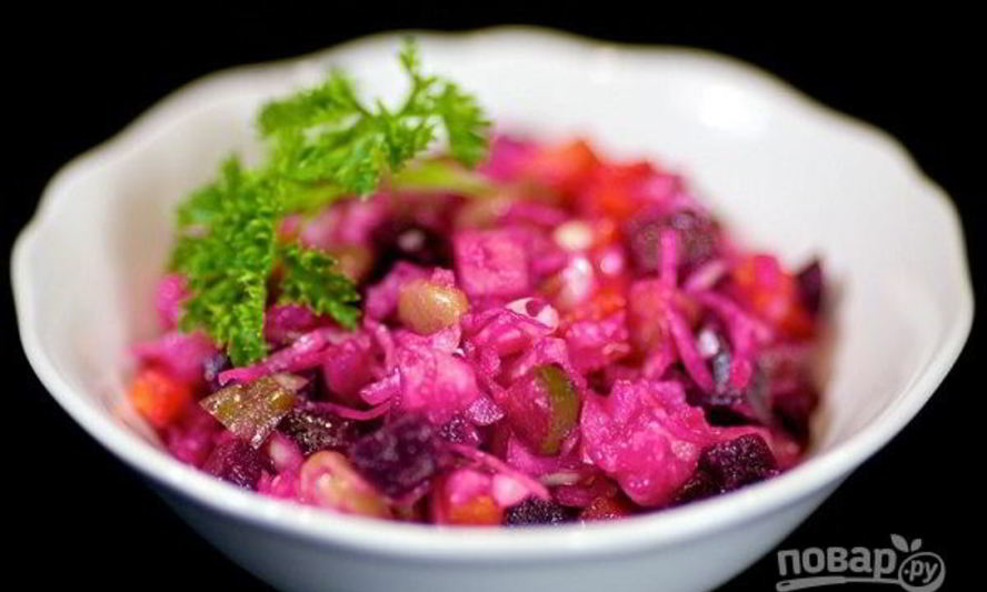 Рецепт винегрет с капустой