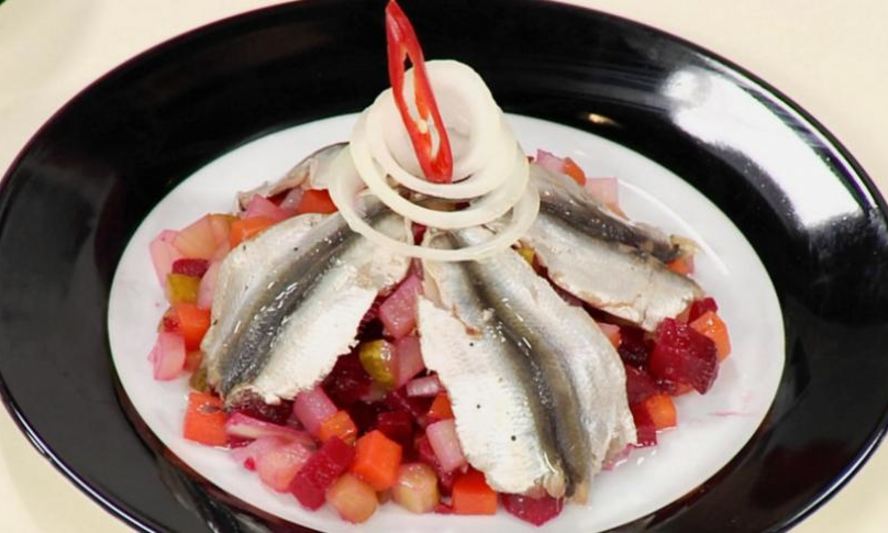 Рецепт винегрет с килькой