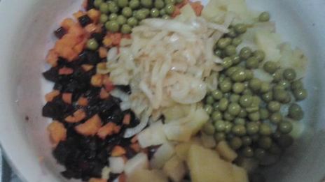 винегрет с мандаринками