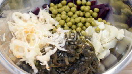 винегрет с морской капустой