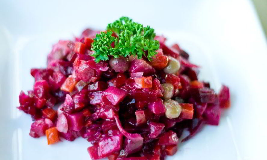 Рецепт винегрет с опятами