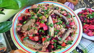 Винегрет со шпротами