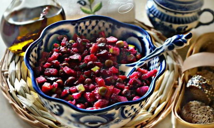 Рецепт винегрет со слабосоленым лососем