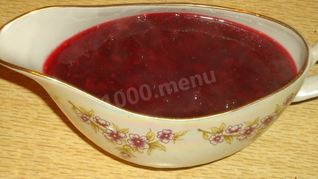 Брусничный соус из брусники к мясу