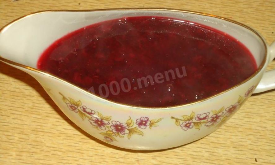 Рецепт брусничный соус из брусники к мясу