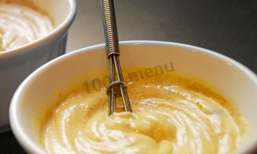 Рецепт домашний майонез с вареным яичным желтком и горчицей