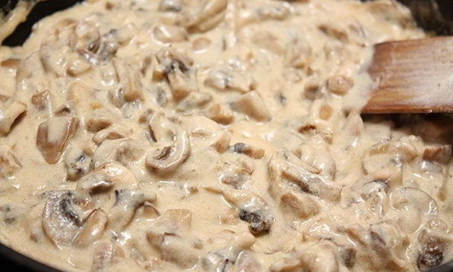 Рецепт грибной соус из шампиньонов со сливками