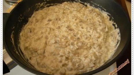 грибной соус с баклажанами