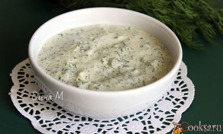 Рецепт йогуртовый соус с фетой и маслинами