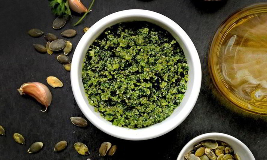 Рецепт соус песто с тыквенными семечками