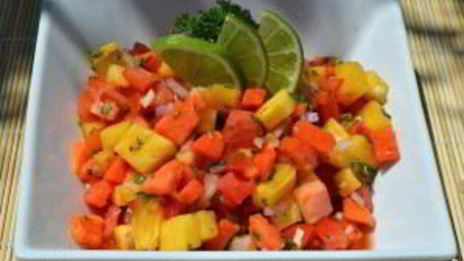 сальса из ананаса и папайи