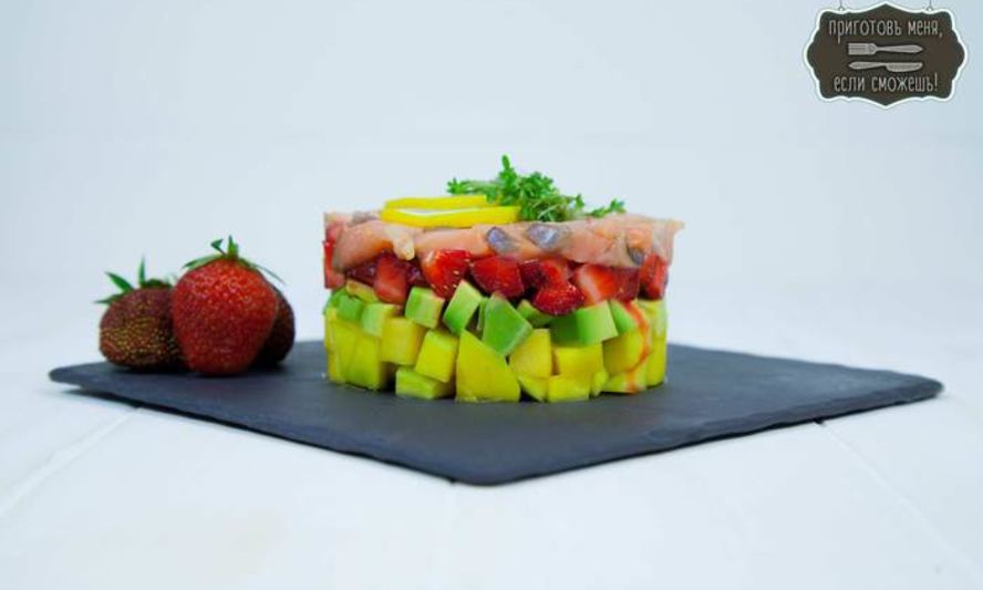 Рецепт летний тартар с лососем