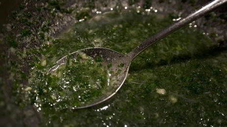 стейк миланзане с тартаром из овощей