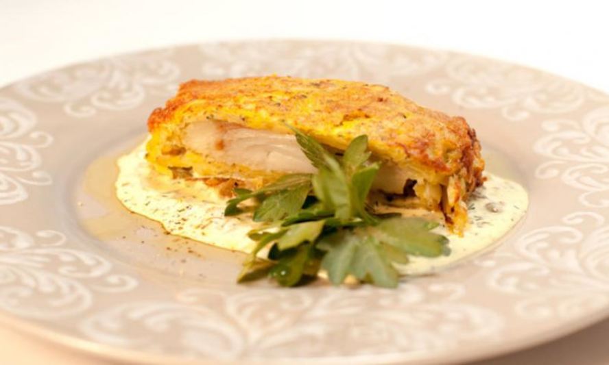 Рецепт треска в картофельной панировке с соусом тартар