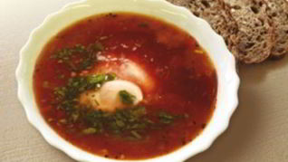 Борщ из свиного языка по-польски