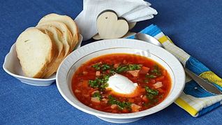 Борщ московский со свеклой