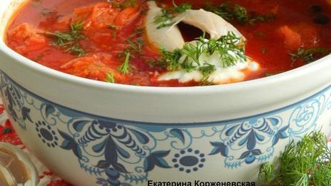 борщ полтавский с галушками