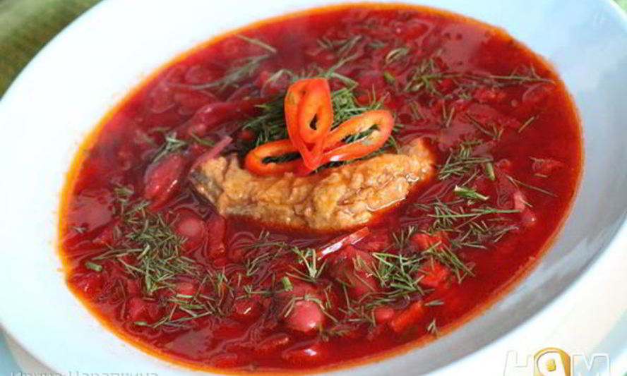 Рецепт борщ с бычками по-одесски