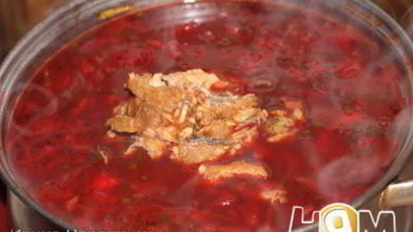 борщ с бычками по-одесски