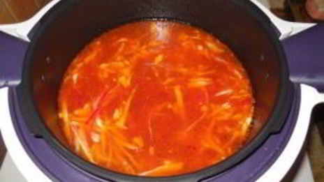 борщ с фасолью и мясом