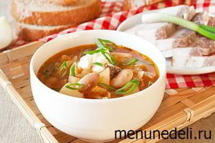 Борщ с фасолью