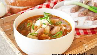 Борщ с фасолью