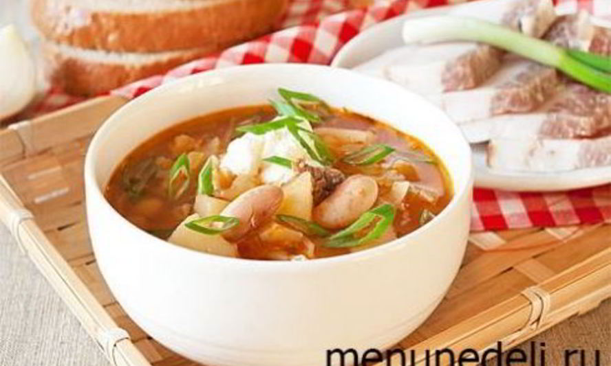 Рецепт борщ с фасолью