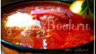 Борщ с галушкой