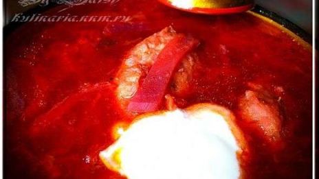 борщ с галушкой