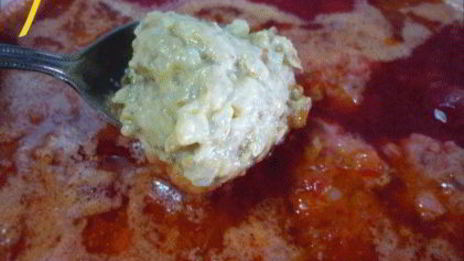 борщ с галушкой