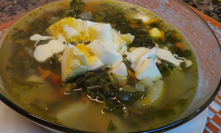 Рецепт борщ с капустой и щавелем