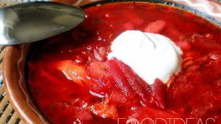 Борщ с маринованной свеклой