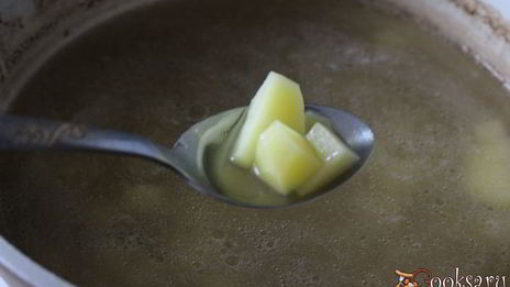 борщ с телячьим языком