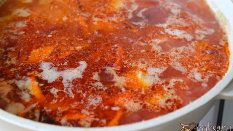 борщ с телячьим языком