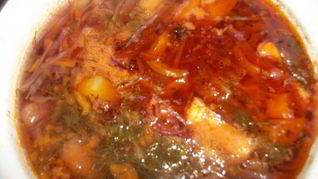 Борщ с яблоками