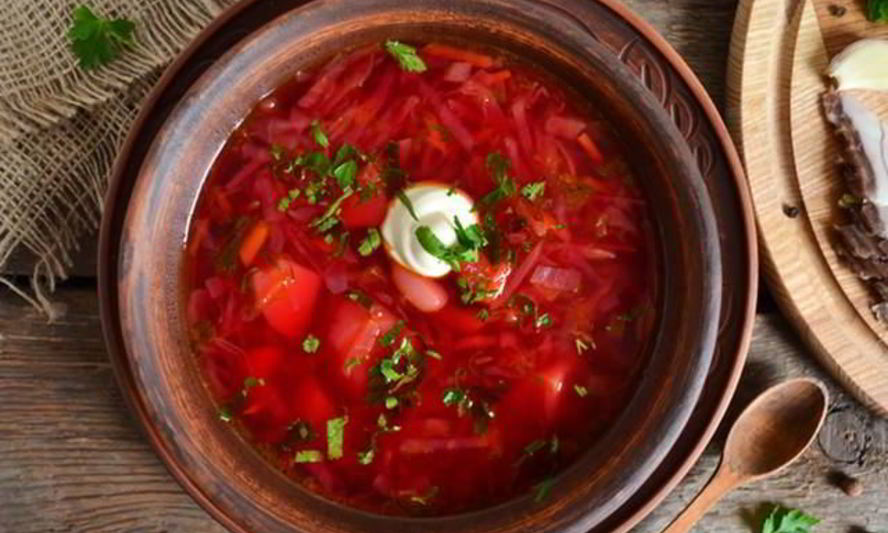 Рецепт борщ со шкварками