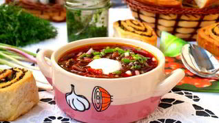 Борщ со шпинатом