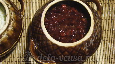 борщ в горшочке