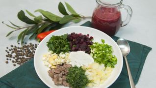 Холодный борщ на квасе