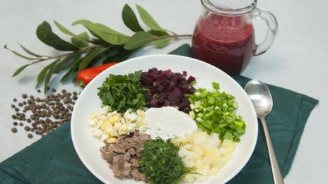 холодный борщ на квасе