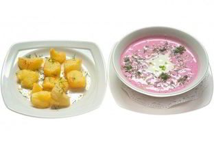 Холодный борщ Saltibarsciai