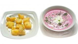 Холодный борщ Saltibarsciai