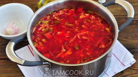 классический борщ с курицей