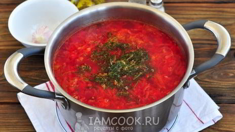 классический борщ с курицей