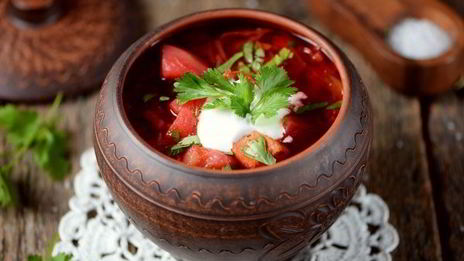 классический борщ с курицей